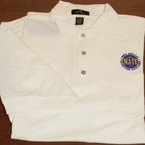NATE Short-Sleeve White Polo - XXL