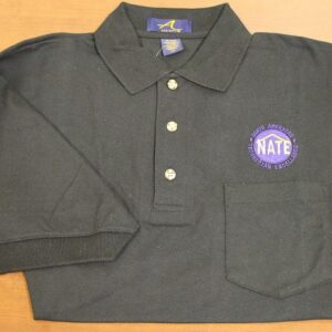 NATE Short-Sleeve Black Polo - Large